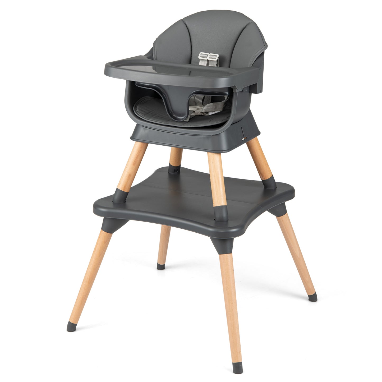 9-in-1 Convertible High Chair with Solid Wood Legs