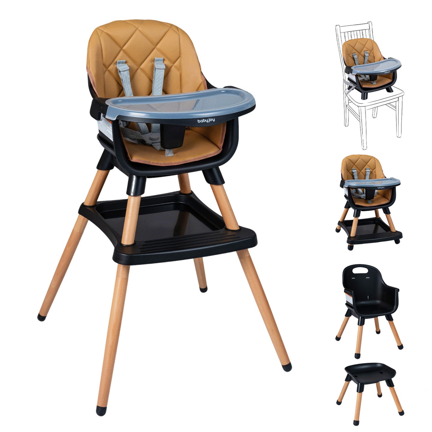 9-in-1 Convertible High Chair with Seat Cushion