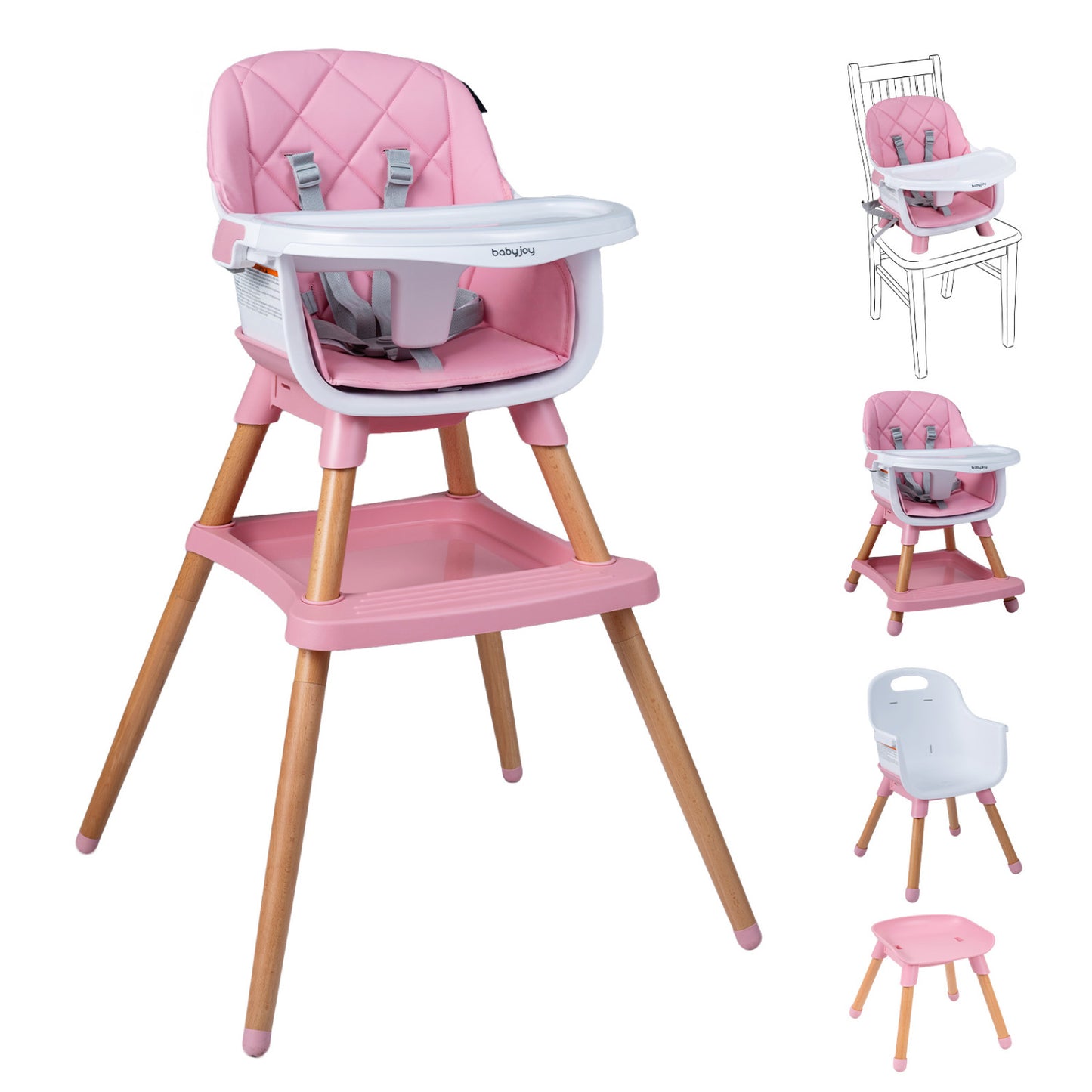 9-in-1 Convertible High Chair with Seat Cushion