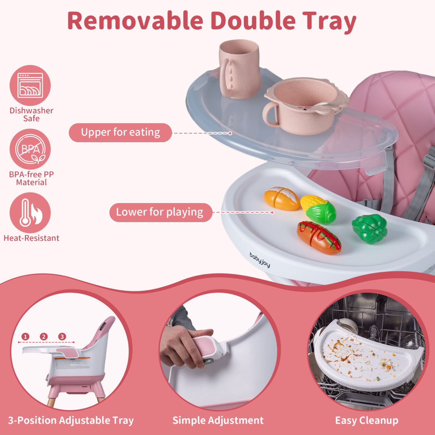 9-in-1 Convertible High Chair with Seat Cushion