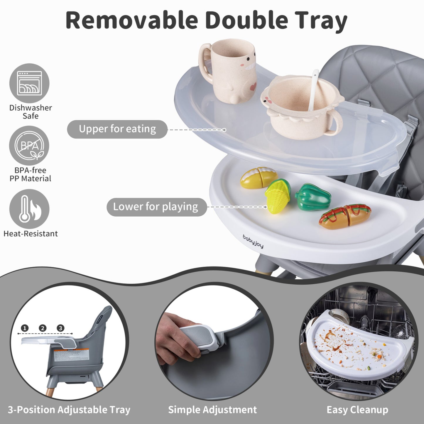 9-in-1 Convertible High Chair with Seat Cushion