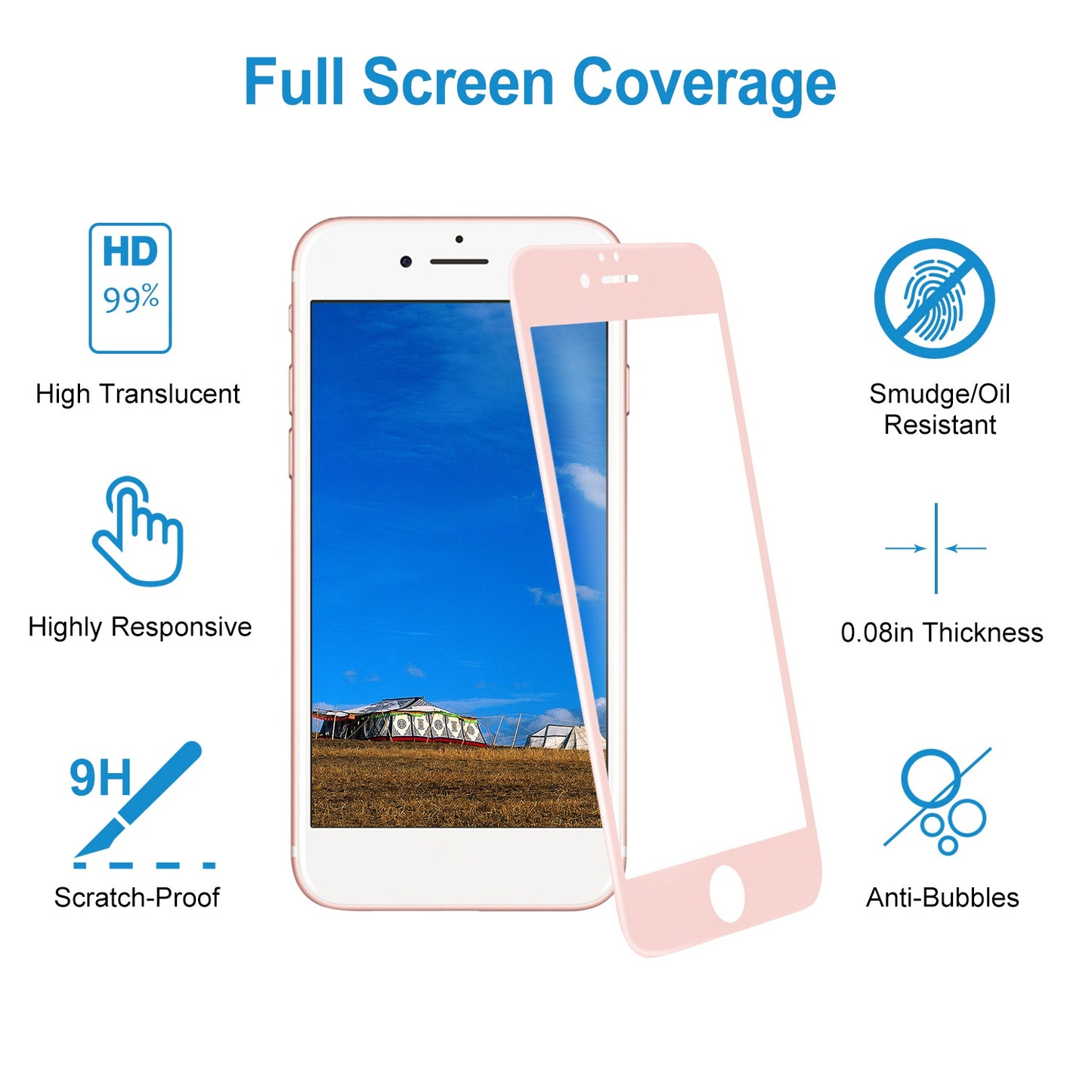 iPhone 6 Plus Tempered Glass Screen Protector 3D Edge