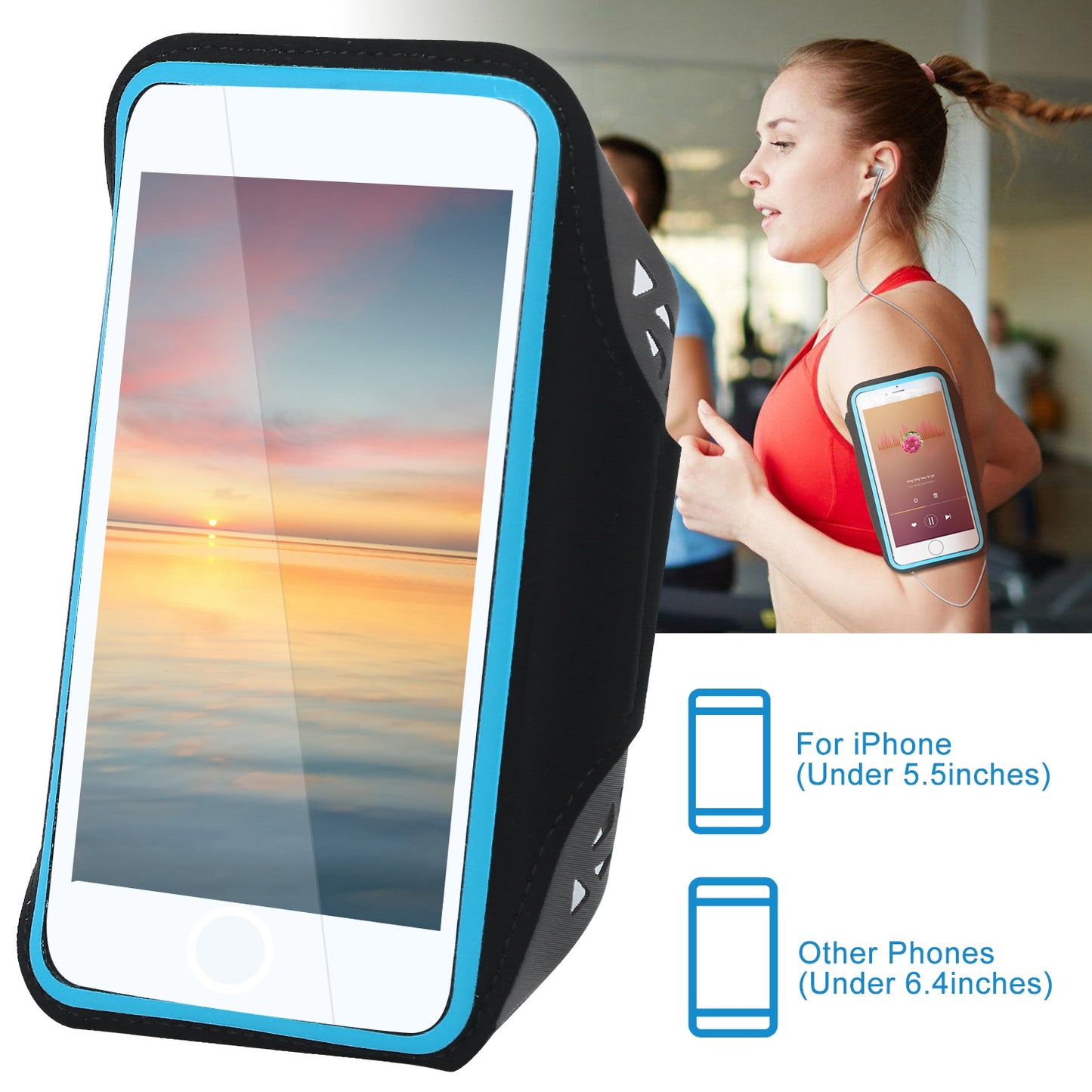 Running Armband Phone Holder with Sweat-Resistant Design
