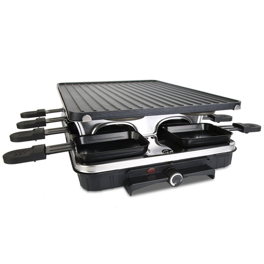 Raclette Grill for 8 People with Reversible Non-Stick Griddle