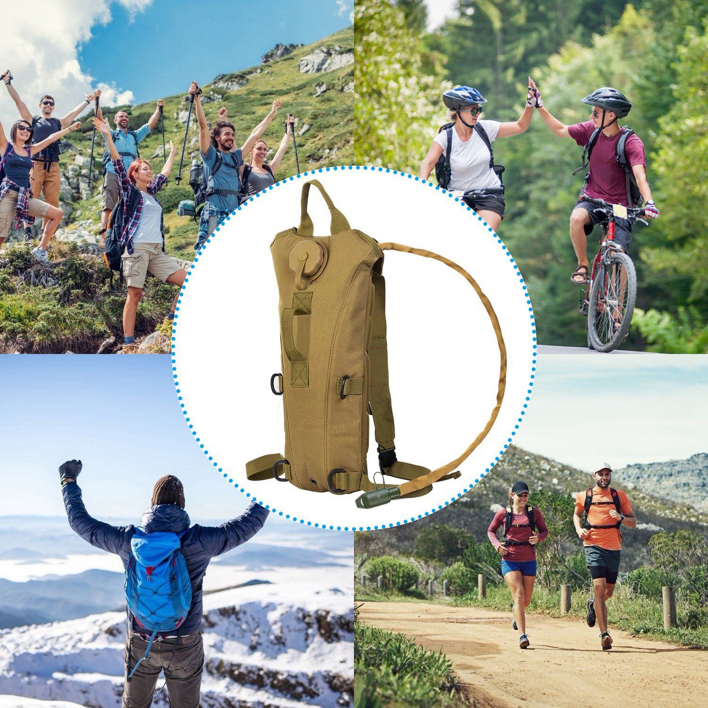 Tactical Hydration Pack with 3L Water Bladder