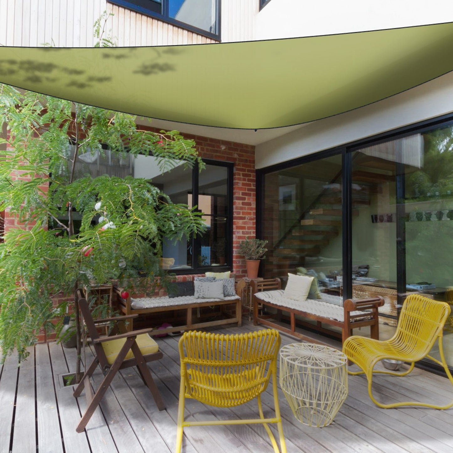 Triangle Shade Sail Canopy - Waterproof Outdoor Sun Shelter