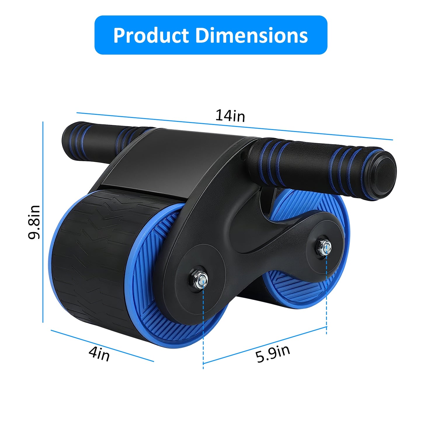 Automatic Rebound AB Roller Wheel with Kneel Pad & Phone Holder