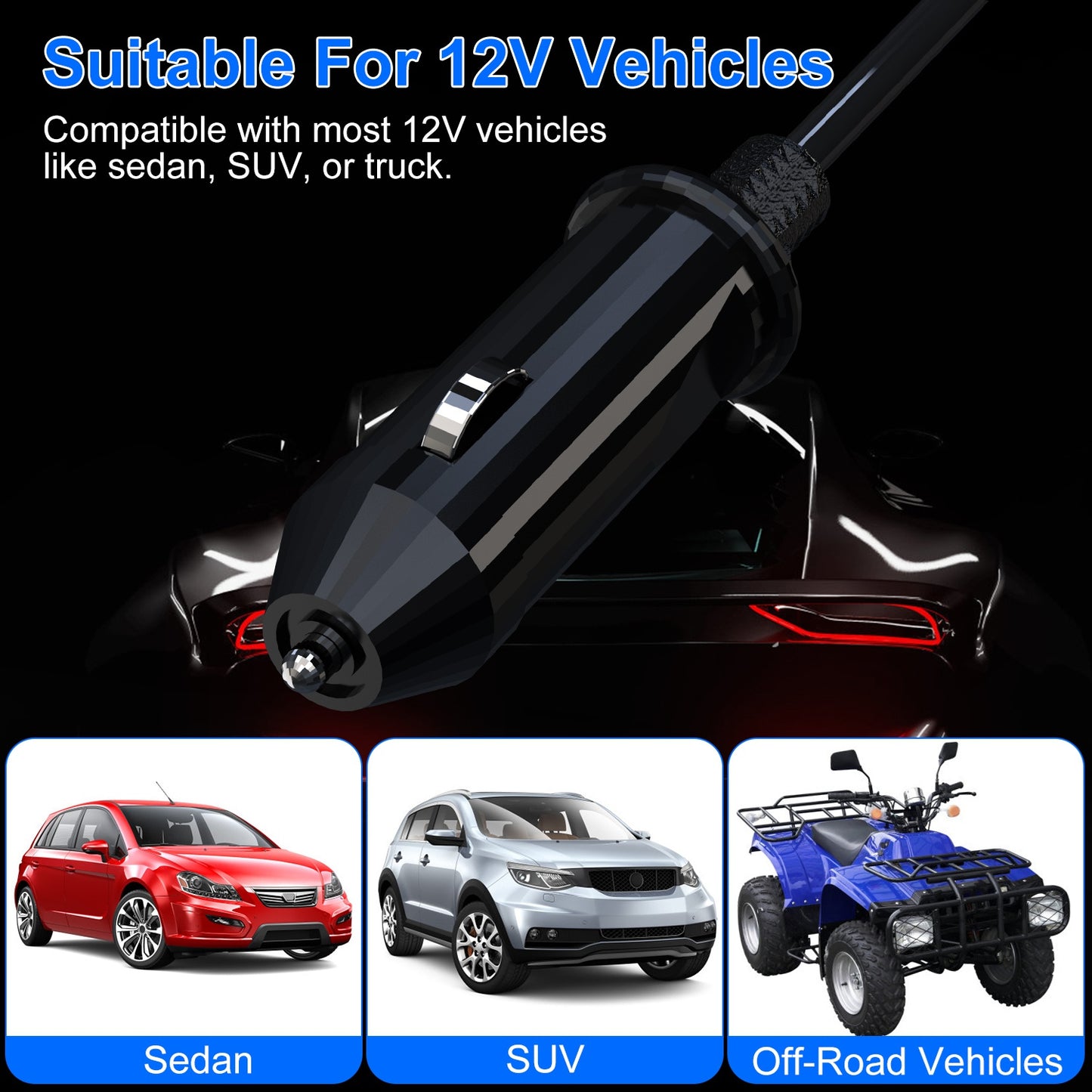 200W Car Power Inverter DC 12V to AC 110V with USB Ports