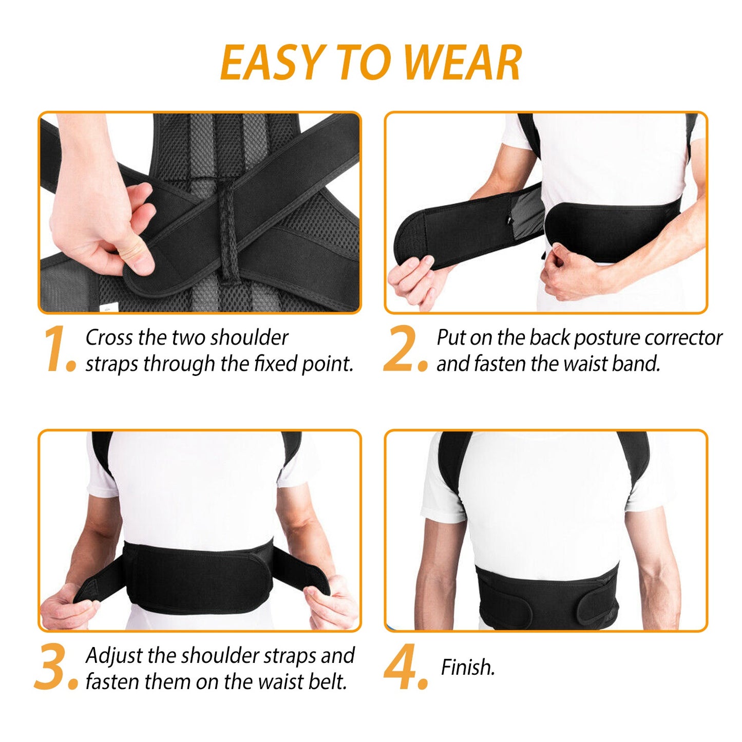 Back Posture Corrector with Lumbar Support Brace