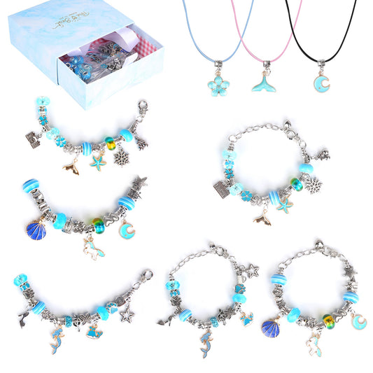 66-Piece Kids' DIY Charm Bracelet Kit