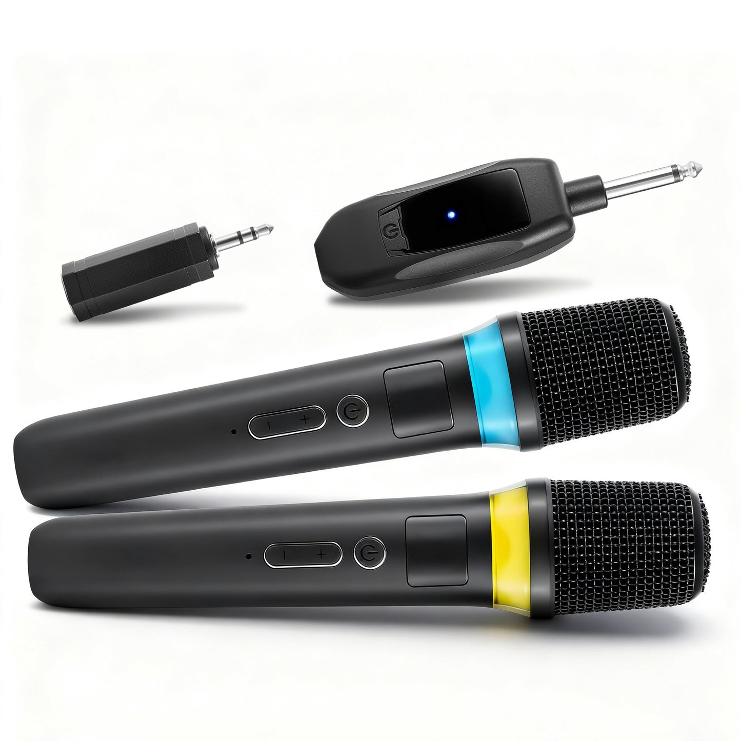 Wireless Microphone System with 164FT Range & RGB Lights