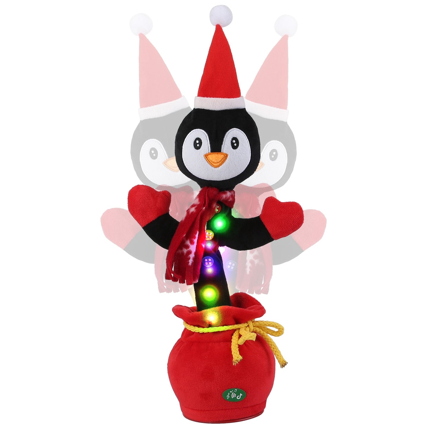 Dancing Christmas Plush Toy with Music, Lights & Recording