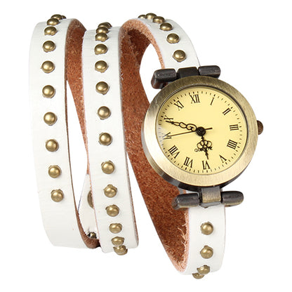 Fashionable Leather Belt Retro Watch