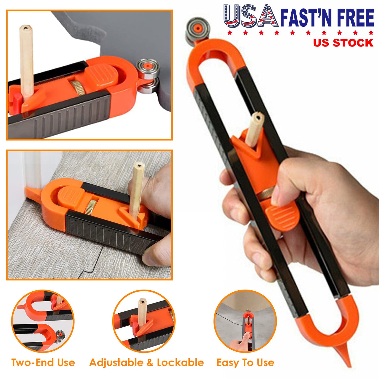 Contour Gauge with Lock for Precise Shape Duplication