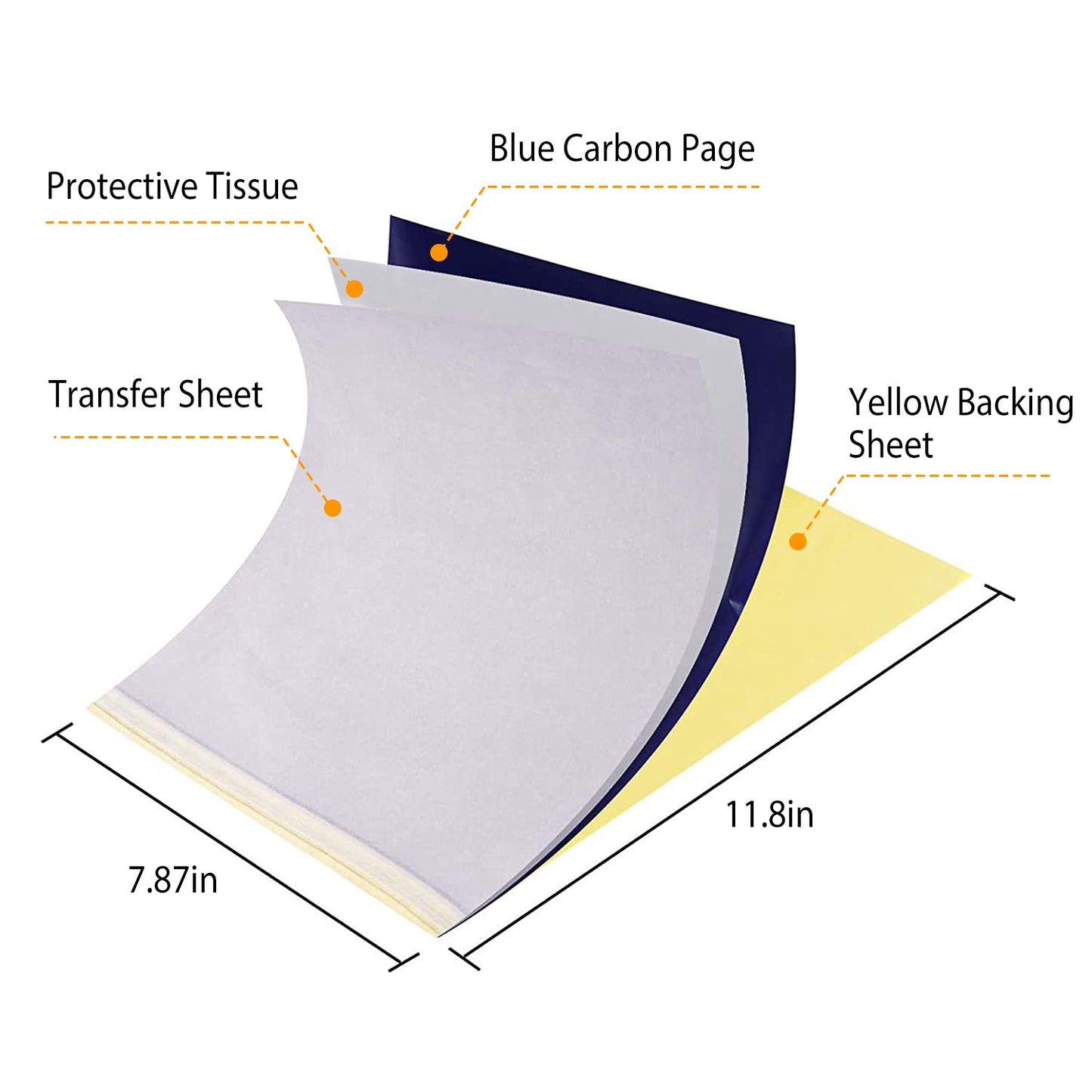 Tattoo Transfer Paper 4-Layer Stencil Sheets A4 (20-Pack)