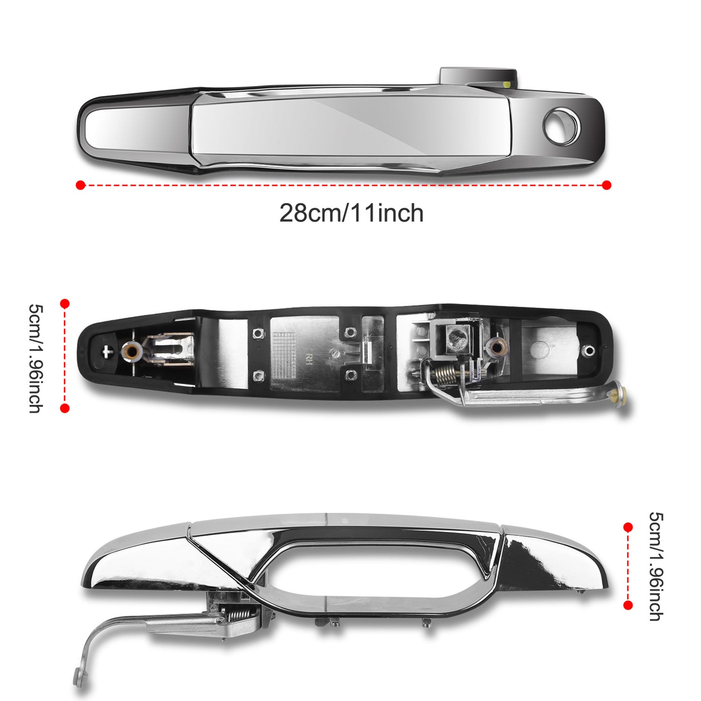 Chrome Door Handle Set for Chevy Silverado Sierra 2007-2014