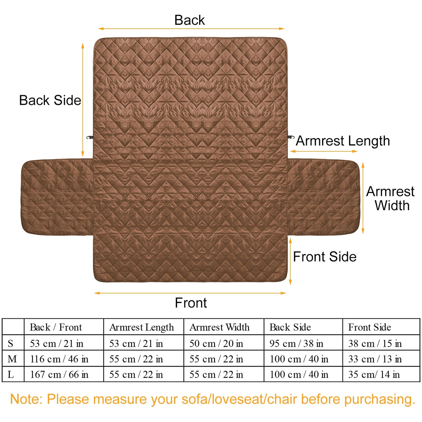 Reversible Sofa Cover with Elastic Straps - Water-Resistant