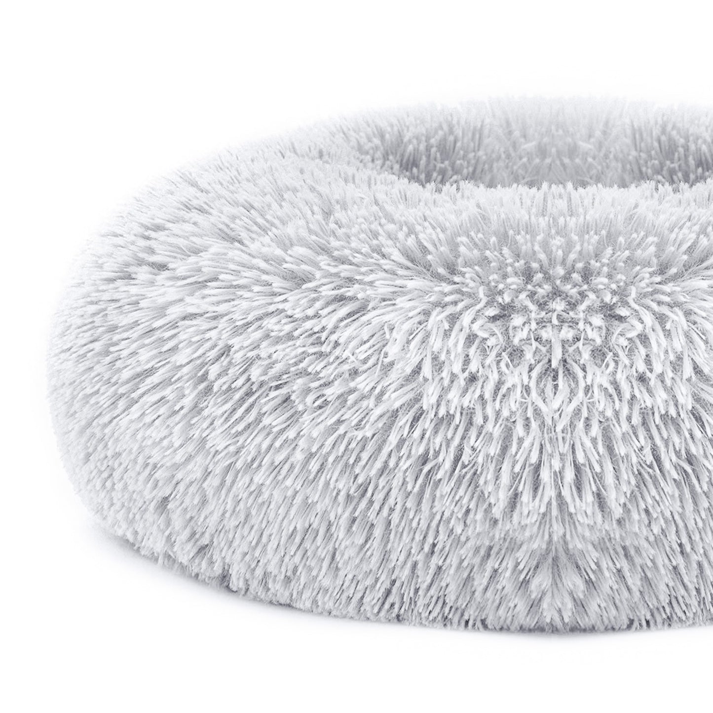 Plush Pet Bed with Raised Rim for Small Dogs & Cats