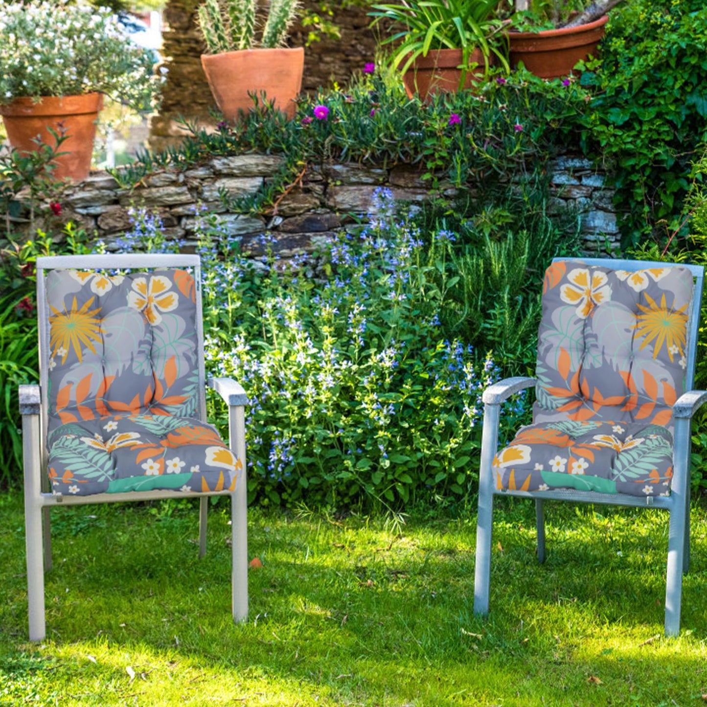 Rocking Chair Cushion Set - Waterproof with Non-Slip Ties