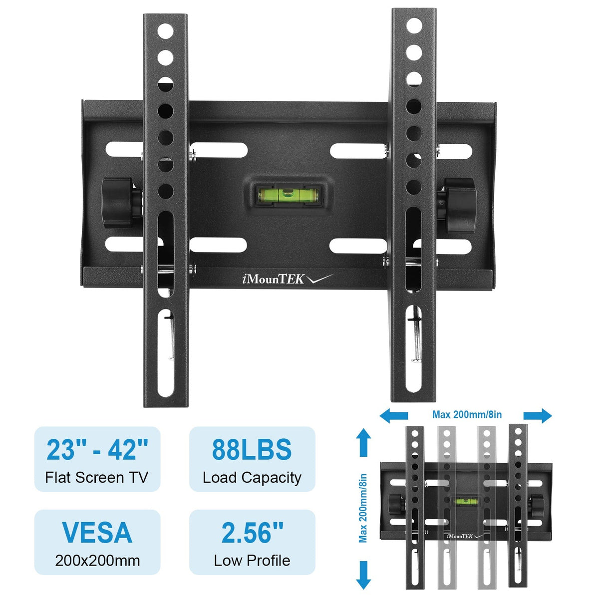 TV Wall Mount Bracket Tilt for 23"-42" LED/LCD/PLASMA Flat TV VESA 200x200mm