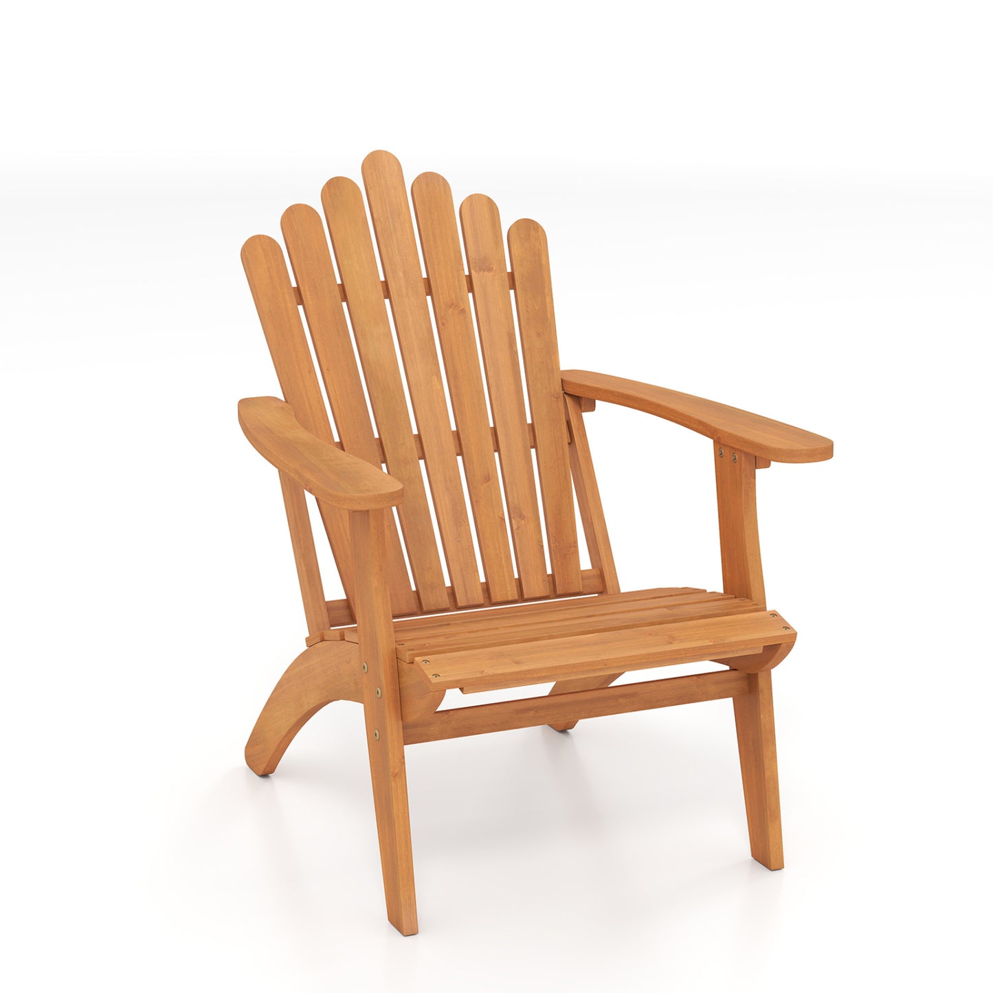 Acacia Wood Adirondack Chair with 400 lbs Capacity