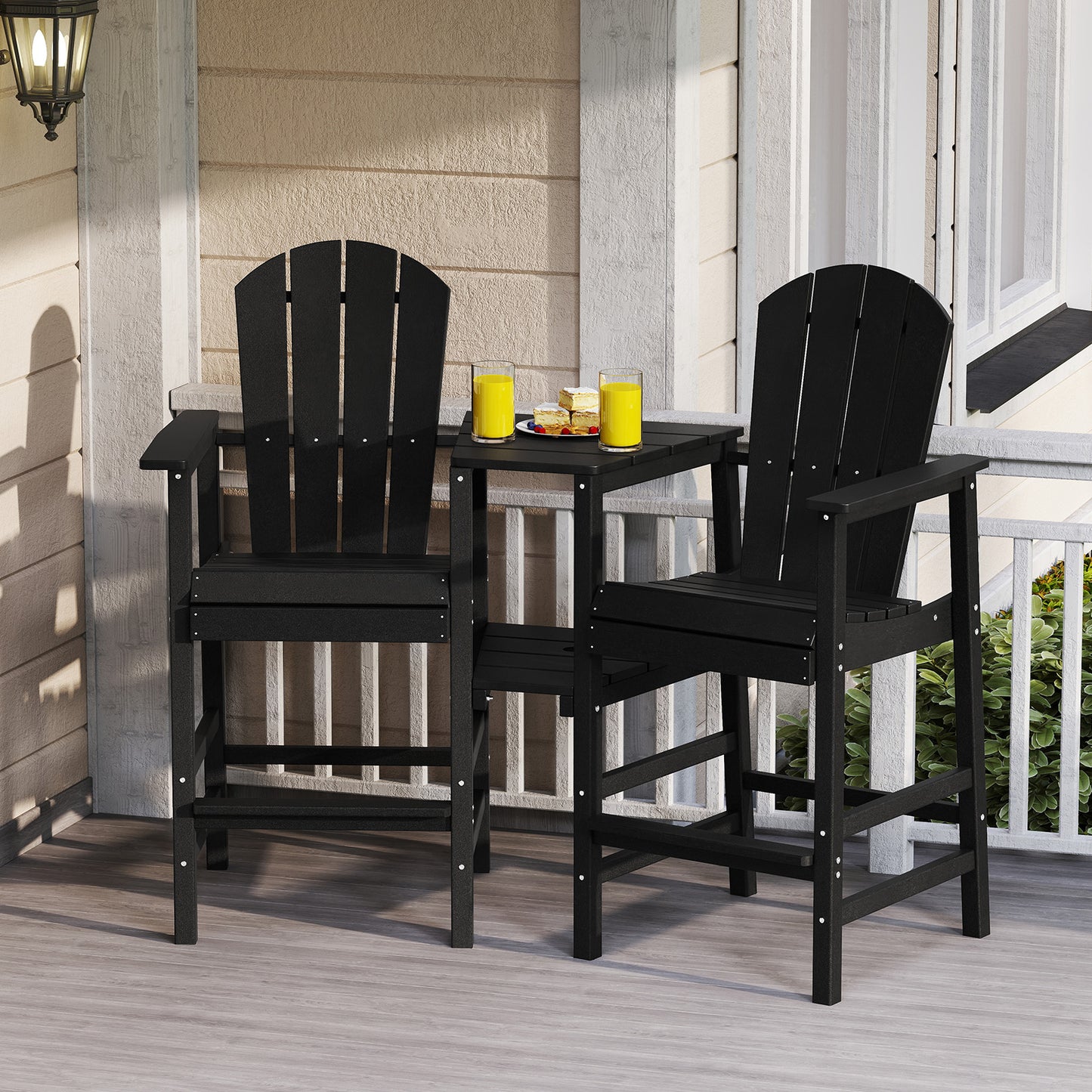 2-Seat Adirondack Chair with Double Connecting Tray