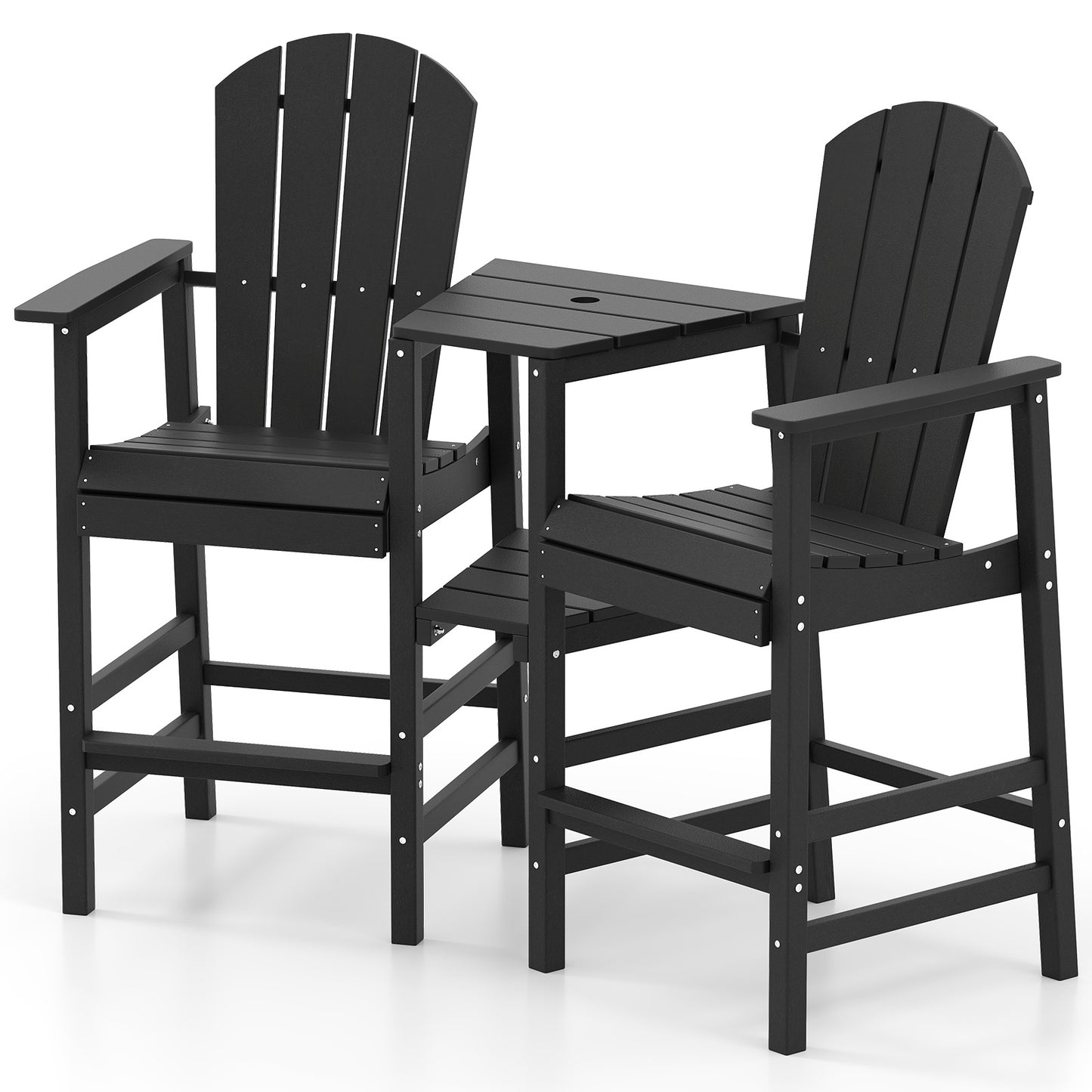 2-Seat Adirondack Chair with Double Connecting Tray