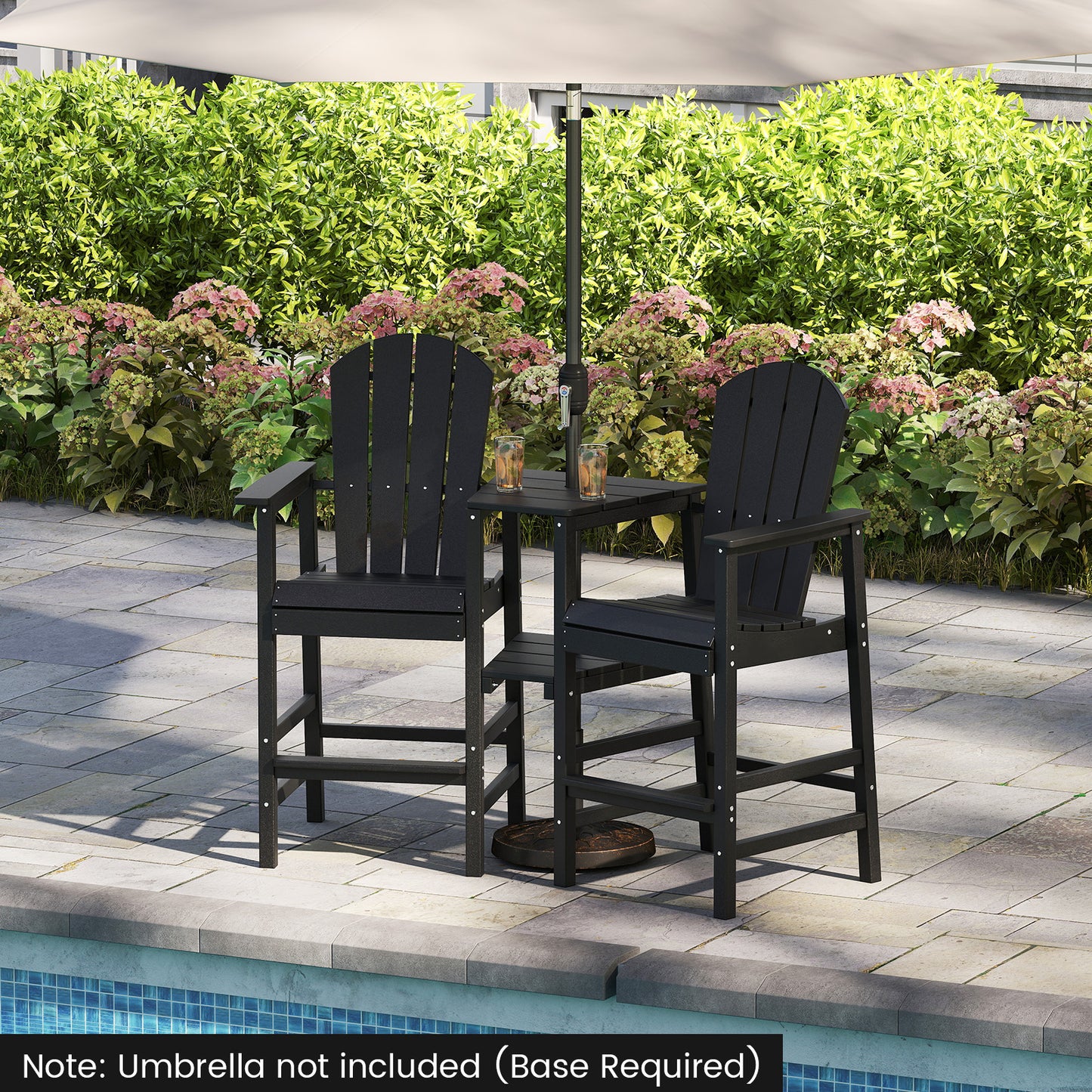 2-Seat Adirondack Chair with Double Connecting Tray