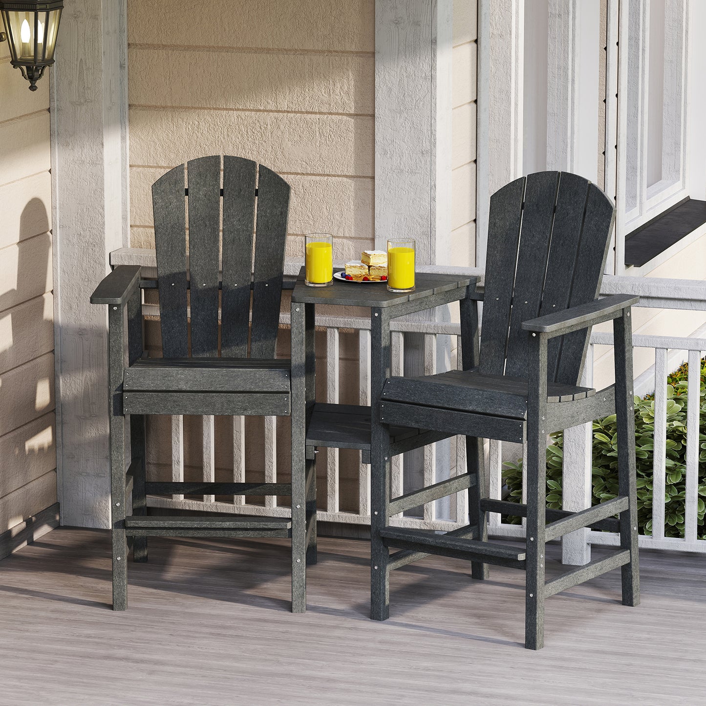 2-Seat Adirondack Chair with Double Connecting Tray