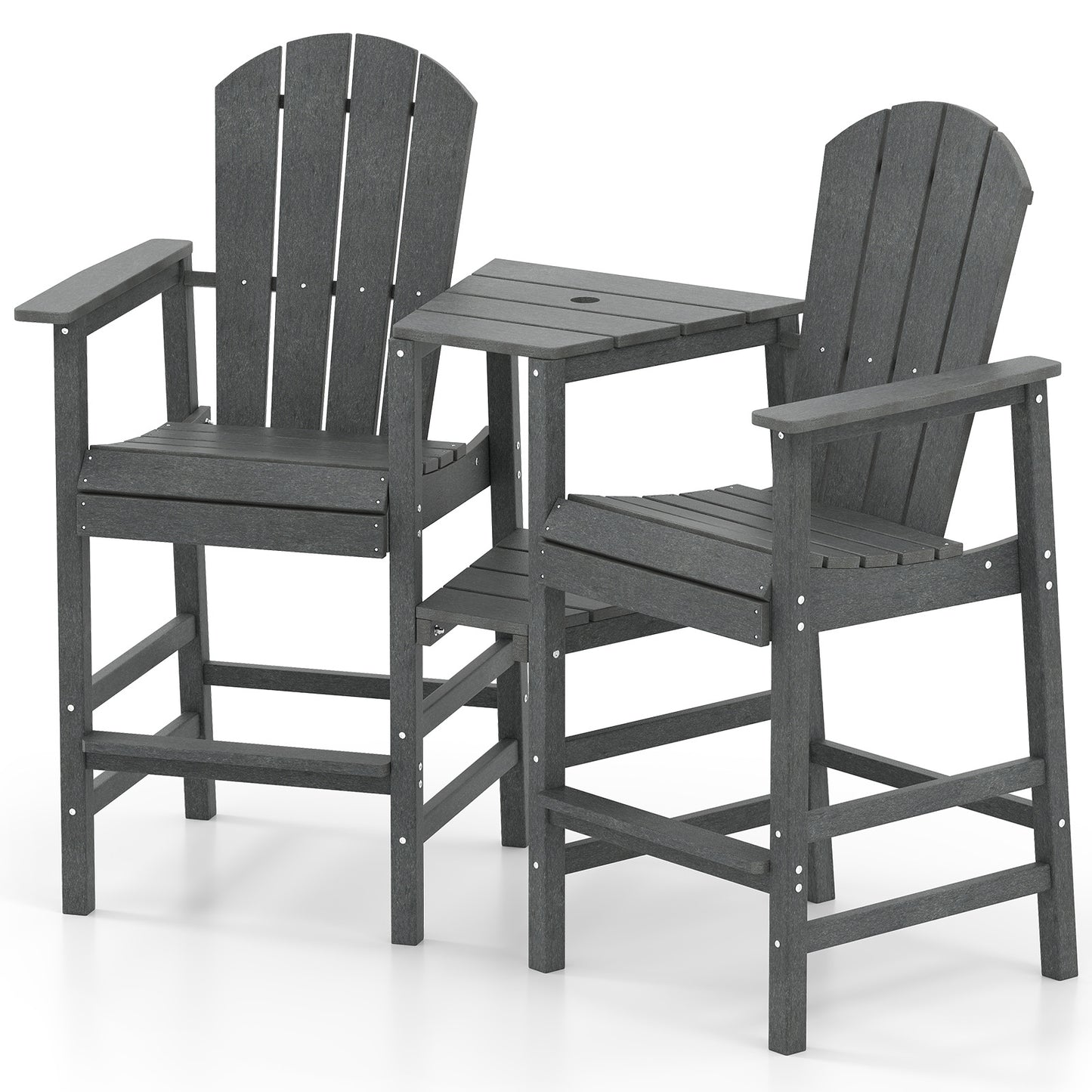 2-Seat Adirondack Chair with Double Connecting Tray