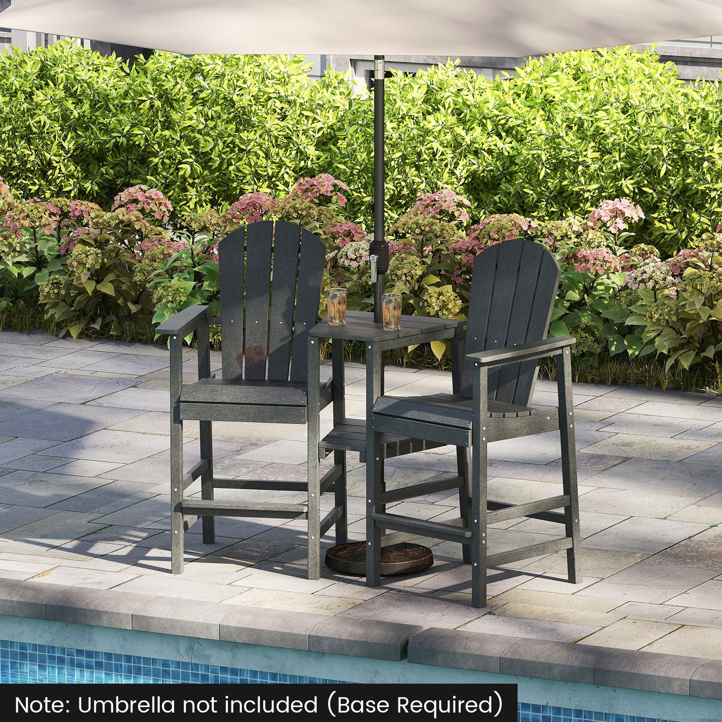 2-Seat Adirondack Chair with Double Connecting Tray