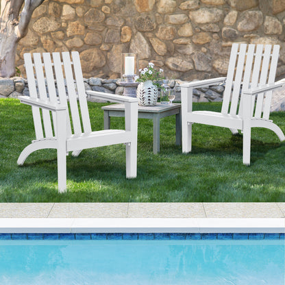 Acacia Wood Adirondack Chair with Ergonomic Backrest