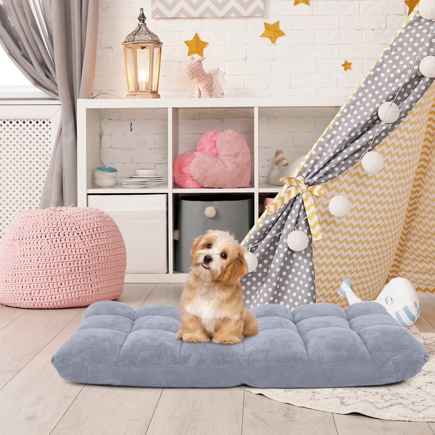 14-Position Adjustable Floor Chair with Padded Cushion