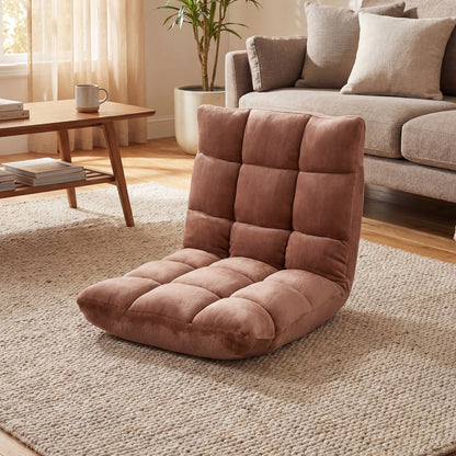 14-Position Adjustable Floor Chair with Padded Cushion