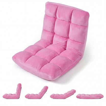 14-Position Adjustable Floor Chair with Padded Cushion