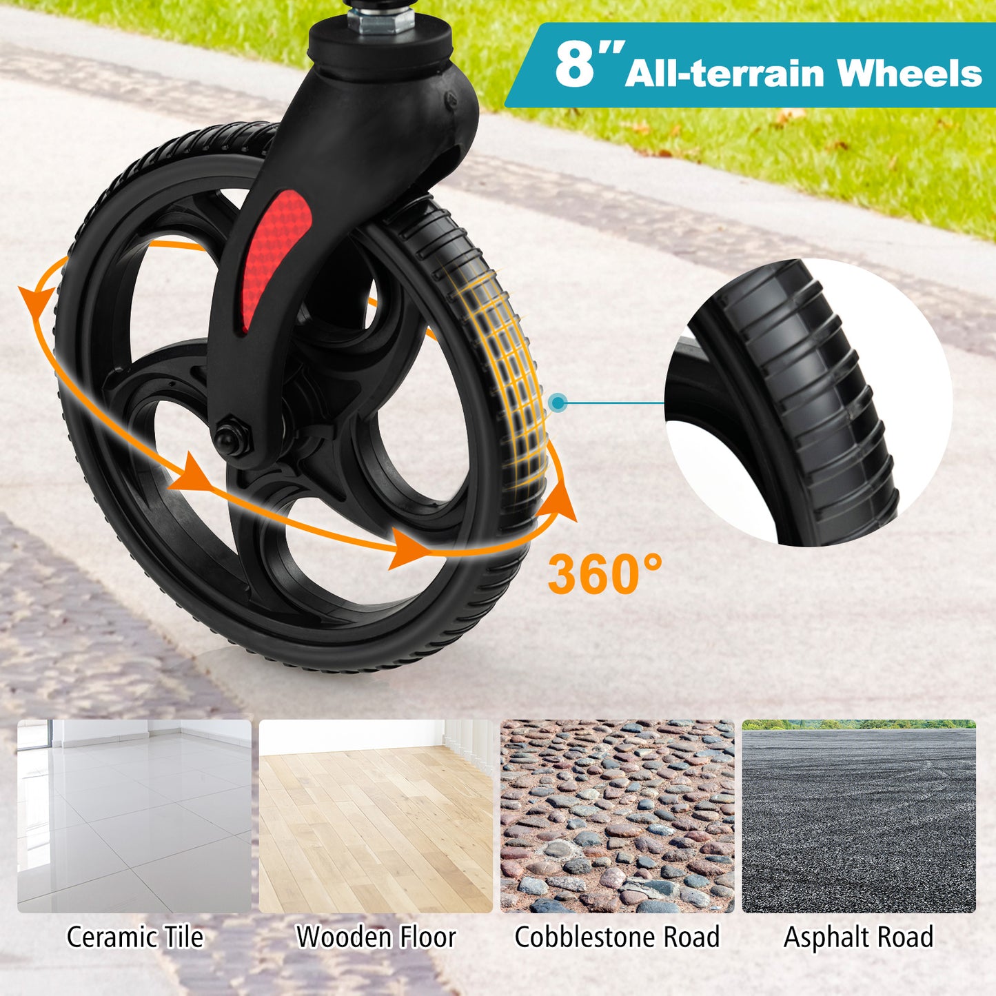 2-in-1 Rollator Walker and Wheelchair with Storage Bag