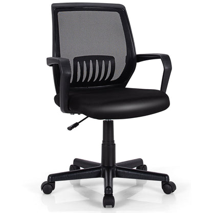 Adjustable Height Ergonomic Home Office Chair with Lumbar Support and 90°-115° Rocking