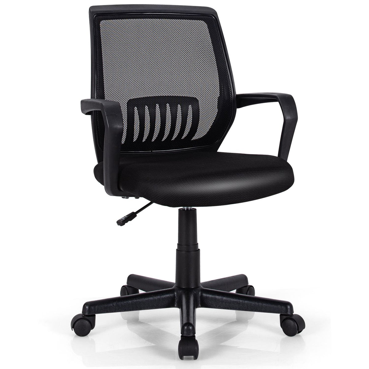 Adjustable Height Ergonomic Home Office Chair with Lumbar Support and 90°-115° Rocking