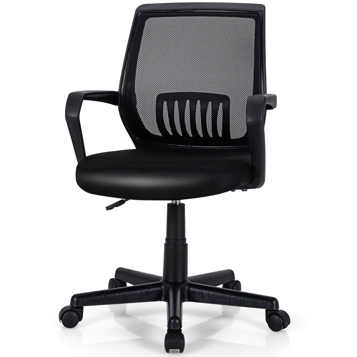 Adjustable Height Ergonomic Home Office Chair with Lumbar Support and 90°-115° Rocking