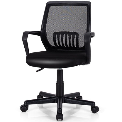 Adjustable Height Ergonomic Home Office Chair with Lumbar Support and 90°-115° Rocking