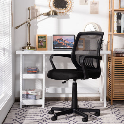 Adjustable Height Ergonomic Home Office Chair with Lumbar Support and 90°-115° Rocking