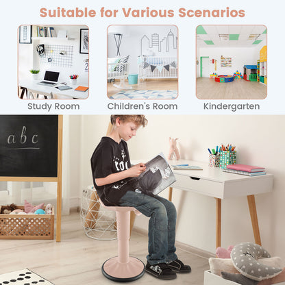 Adjustable Active Learning Wobble Stool with Cushion Seat
