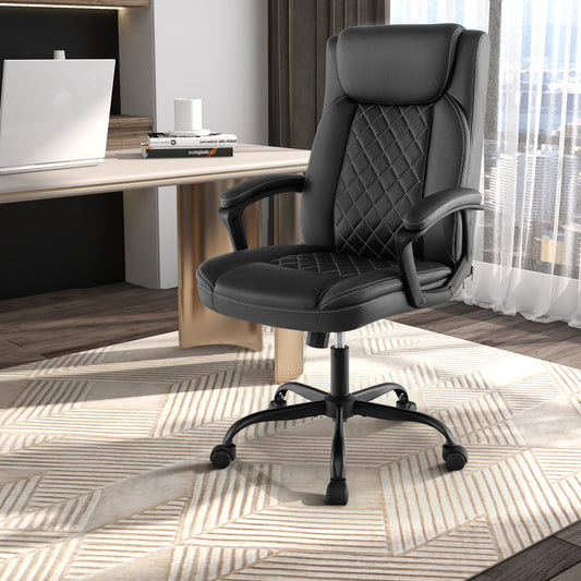 Executive Office Chair with Ergonomic High Back and Headrest