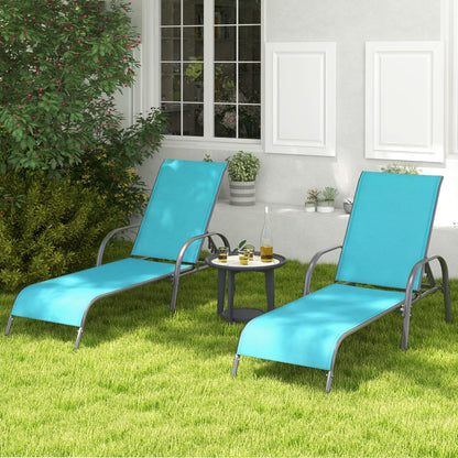 Adjustable Patio Chaise Lounge Chair with 5-Position Backrest