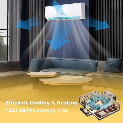 Airtural Series 18000 BTU 21 SEER2 Ductless Mini Split Air Conditioner and Heater 208-230V Energy Star Certified
