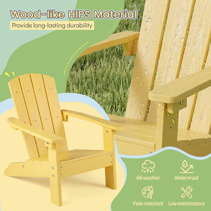 Kids Adirondack Chair with High Backrest and Armrests