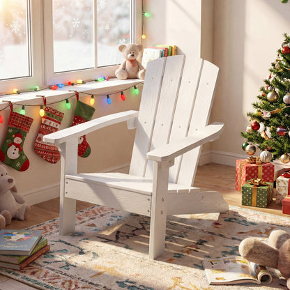 Kids Adirondack Chair with High Backrest and Armrests