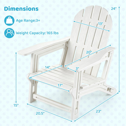 Kids Adirondack Chair All-Weather HDPE Outdoor Seating