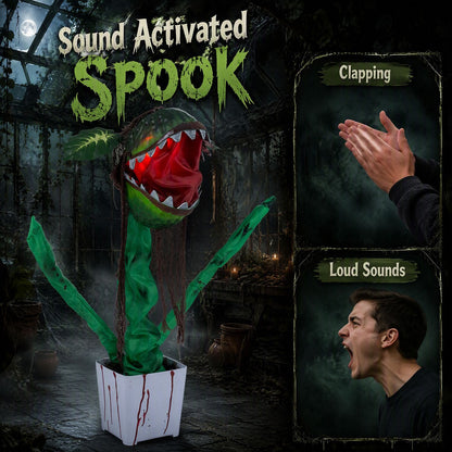 Animated Halloween Man-Eater Plant Prop