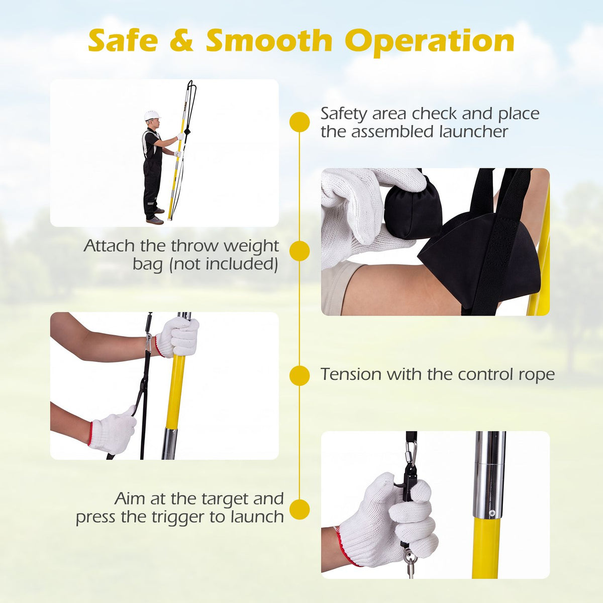 Arborist Throw Line Launcher Rope Launcher for Tree Work